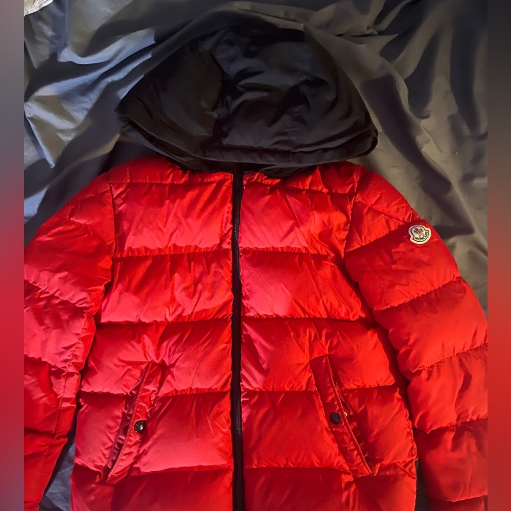 Boys gently used moncler coat size 14